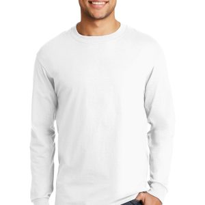 Hanes Beefy-T -  100% Cotton Long Sleeve T-Shirt.  5186