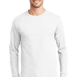 Hanes - Authentic 100% Cotton Long Sleeve T-Shirt.  5586