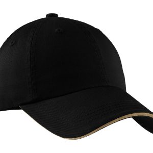 Port Authority Sandwich Bill Cap with Striped Closure.  C830