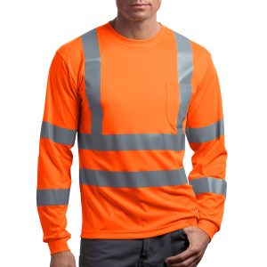 CornerStone - ANSI 107 Class 3 Long Sleeve Snag-Resistant Reflective T-Shirt. CS409