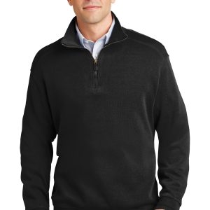 DISCONTINUED Port Authority Flatback Rib 1/4-Zip Pullover.  F220