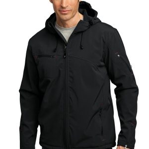 Port Authority Textured Hooded Soft Shell Jacket. J706