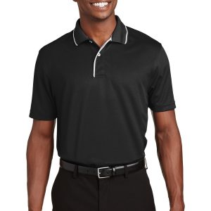 Sport-Tek Dri-Mesh Polo with Tipped Collar and Piping.  K467