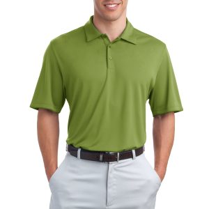 CLOSEOUT Port Authority Poly-Charcoal Birdseye Jacquard Polo. K498