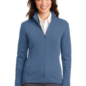 DISCONTINUED Port Authority Ladies Flatback Rib Full-Zip Jacket.  L221