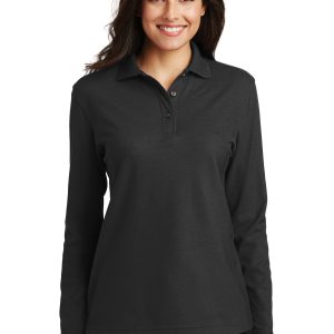 Port Authority Ladies  Silk Touch Long Sleeve Polo.  L500LS