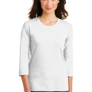 DISCONTINUED Port Authority Ladies Modern Stretch Cotton 3/4-Sleeve Scoop Neck Shirt. L517