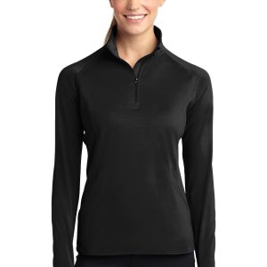 Sport-Tek Ladies Sport-Wick Stretch 1/2-Zip Pullover. LST850