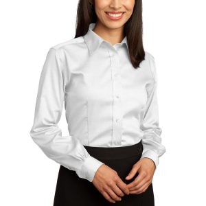 DISCONTINUED Red House - Ladies Non-Iron Pinpoint Oxford Shirt.  RH25