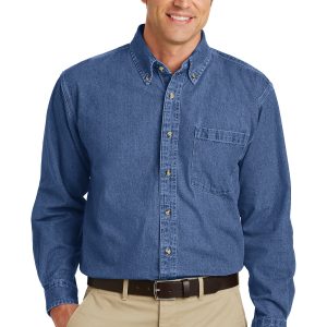 Port Authority Heavyweight Denim Shirt. S100