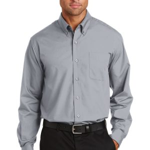 CLOSEOUT Port Authority Long Sleeve Value Poplin Shirt. S632