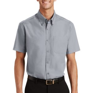 CLOSEOUT Port Authority Short Sleeve Value Poplin Shirt. S633
