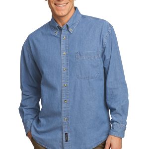 Port & Company - Long Sleeve Value Denim Shirt. SP10