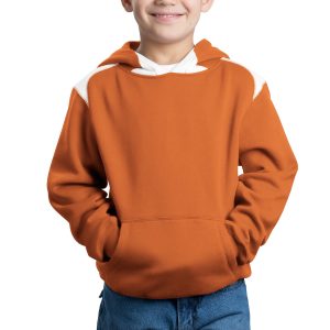 CLOSEOUT Sport-Tek Youth Pullover Hooded Sweatshirt with Contrast Color. Y264