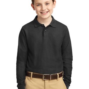 Port Authority Youth Long Sleeve Silk Touch Polo.  Y500LS